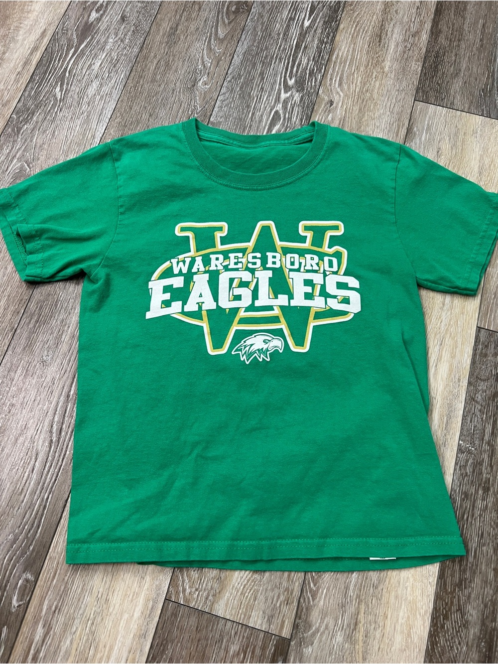 Gildan Waresboro Eagles green tee boy